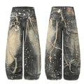 Graphic Chain Baggy Jeans