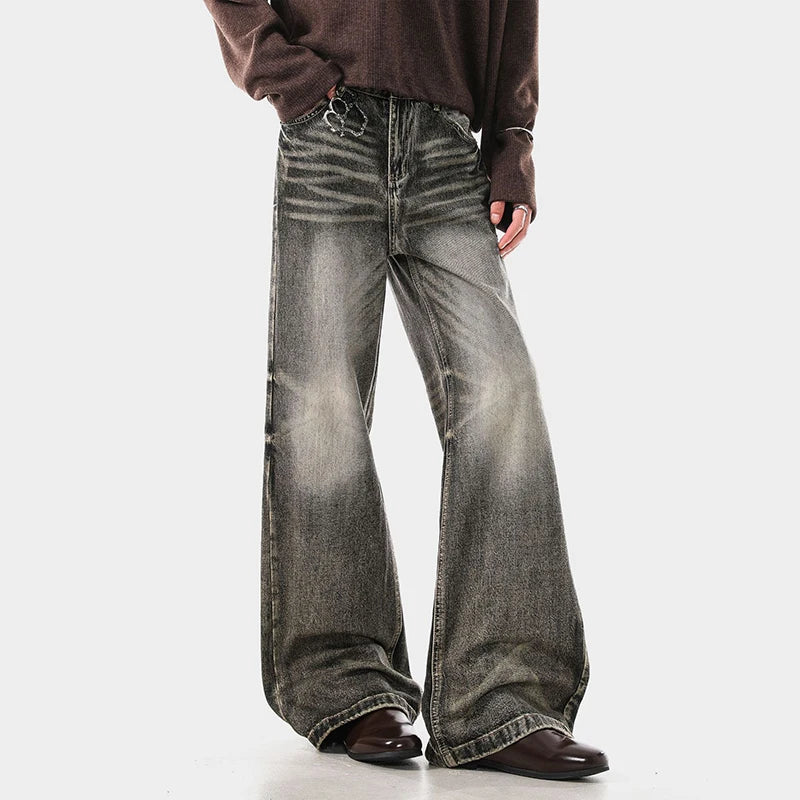 Vintage Gray Boot-Cut Jeans