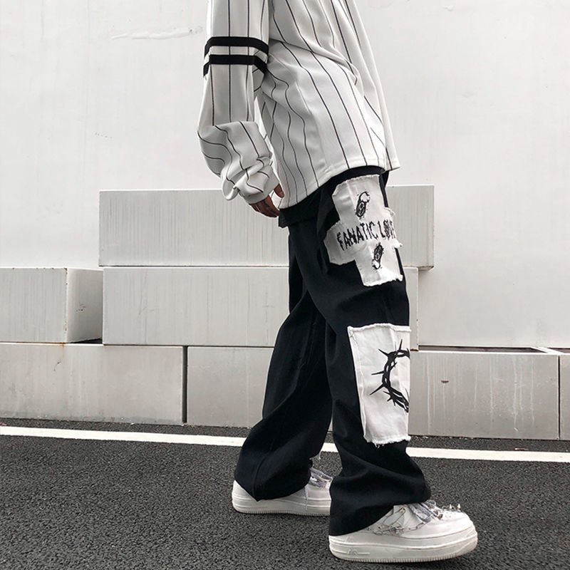 Patchwork Techwear Pants Japanese