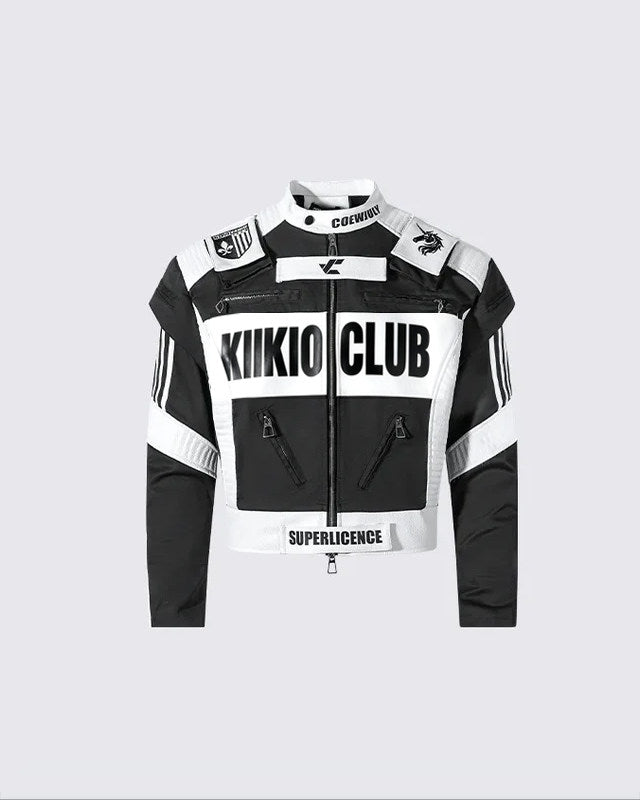 Racing Style Graphic Oversized Jacket