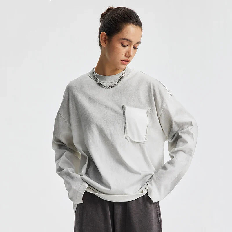 Fake Pocket Long Sleeve Shirt
