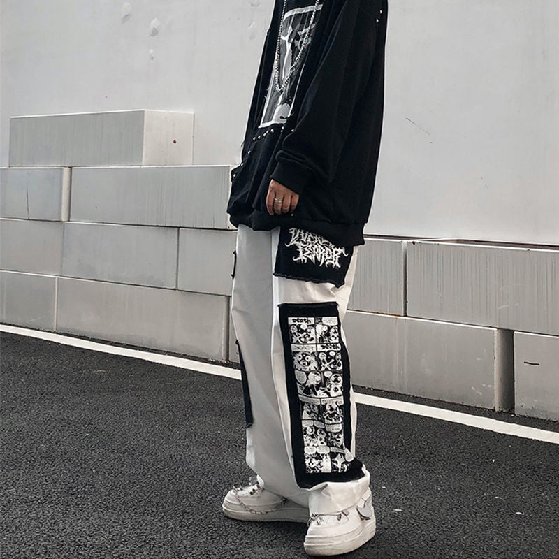 Patchwork Techwear Pants Japanese