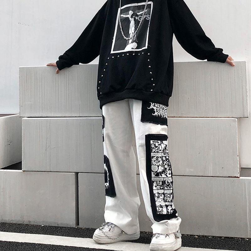 Patchwork Techwear Pants Japanese