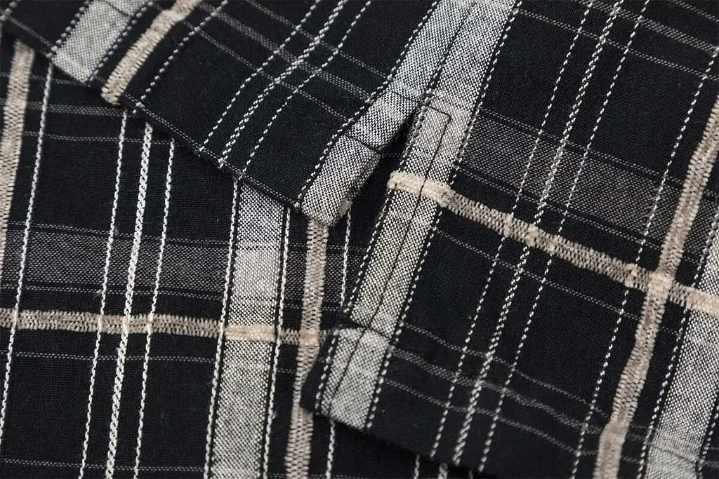 Black & White Patchwork Flannel