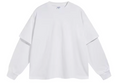White Double Layered Long Sleeve Shirt