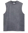 Faded Charcoal Gray Cut Off T-Shirt