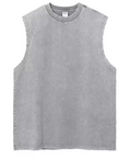 Faded Gray Cut Off T-Shirt