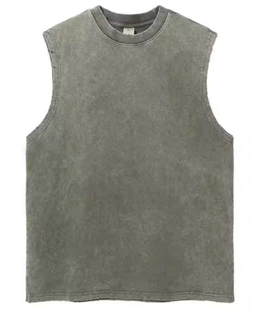 Faded Green Cut Off T-Shirt