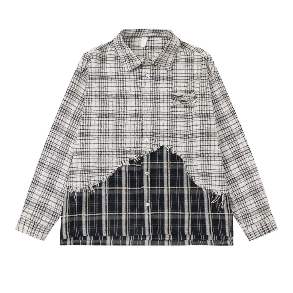 Black & White Patchwork Flannel