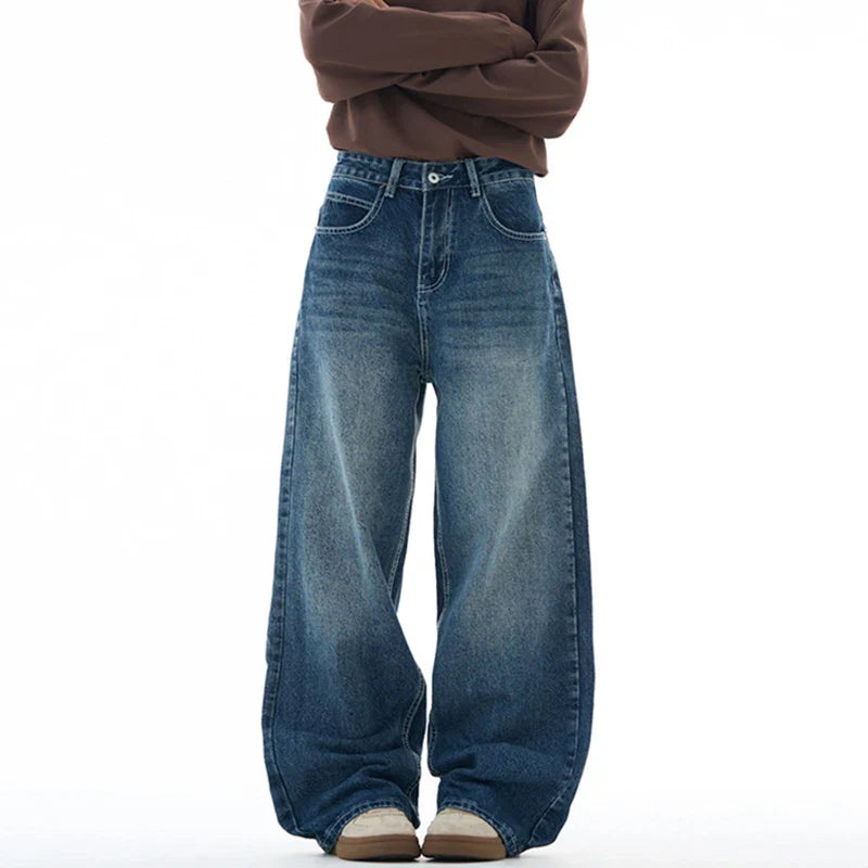 Embroidered "77" Baggy Jeans