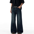 Dark Indigo Rinse Wash Baggy Jeans