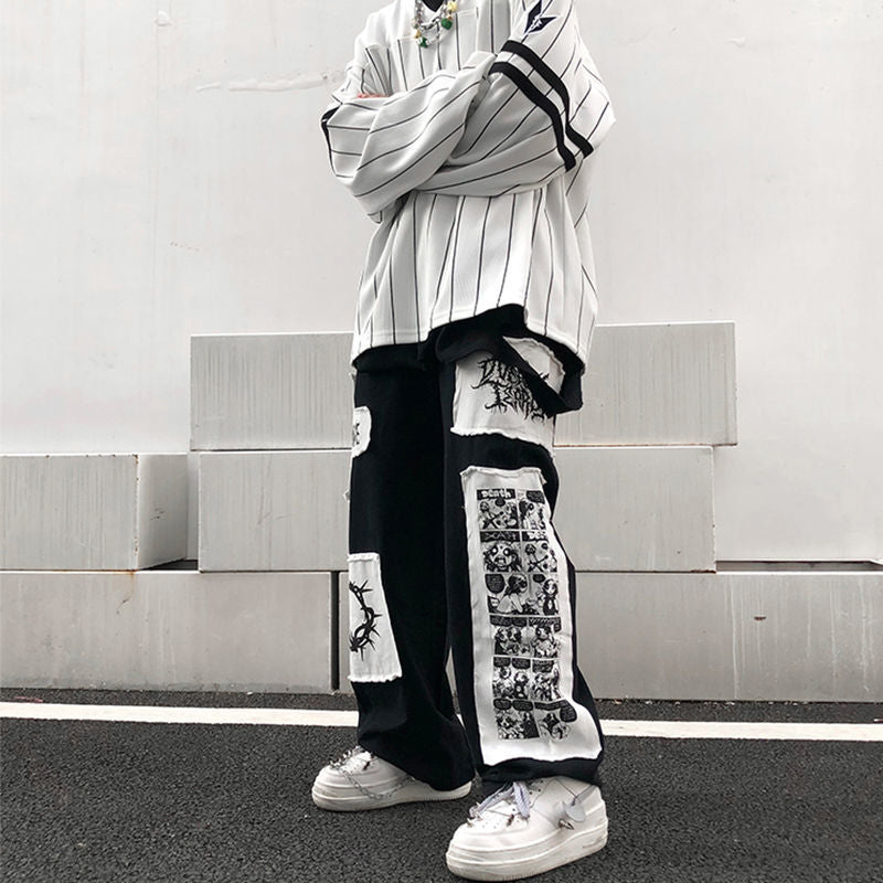 Patchwork Techwear Pants Japanese
