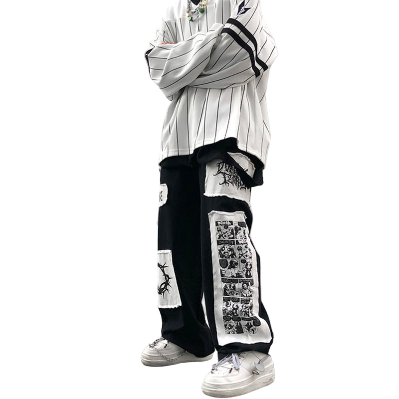 Patchwork Techwear Pants Japanese
