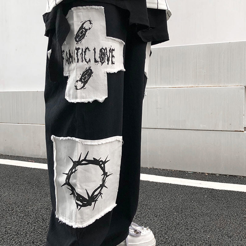 Patchwork Techwear Pants Japanese