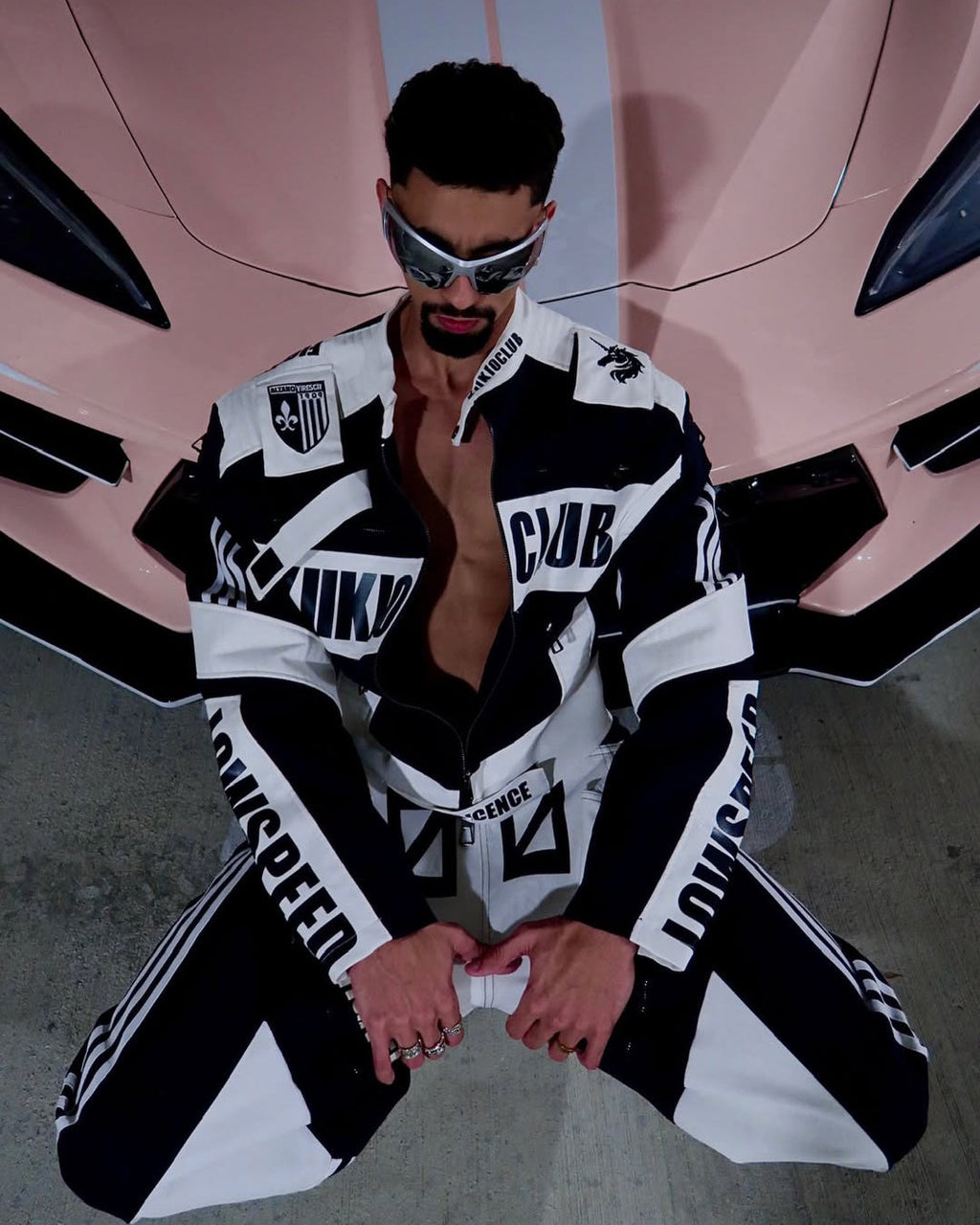 Racing Style Graphic Oversized Jacket