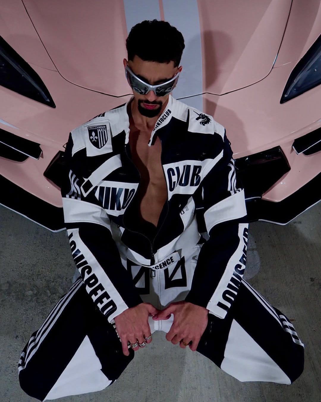Racing Style Graphic Oversized Jacket