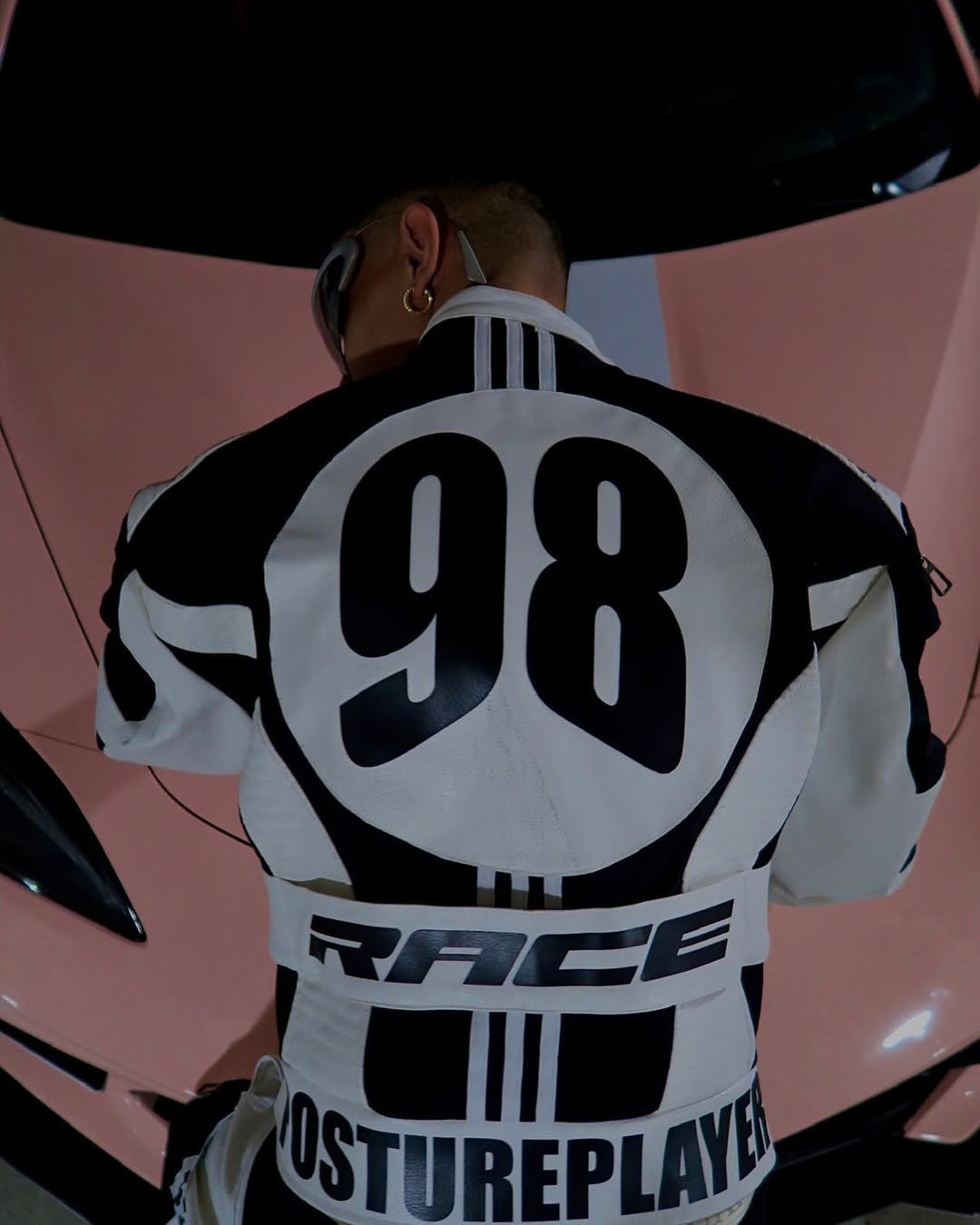 Racing Style Graphic Oversized Jacket
