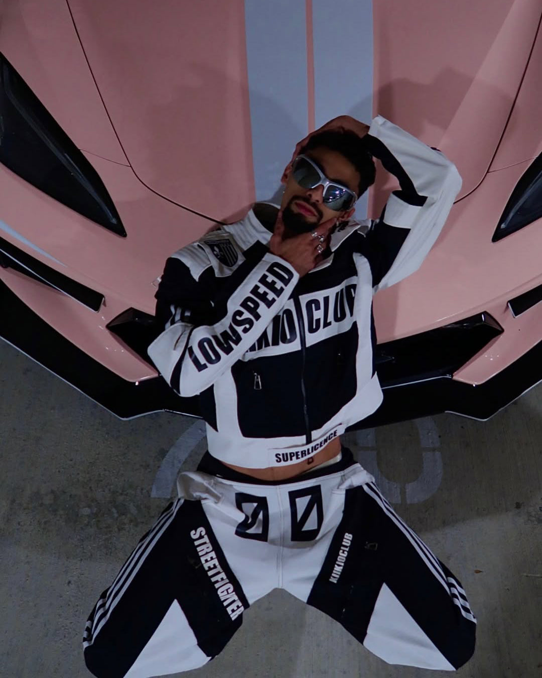 Racing Style Graphic Oversized Jacket