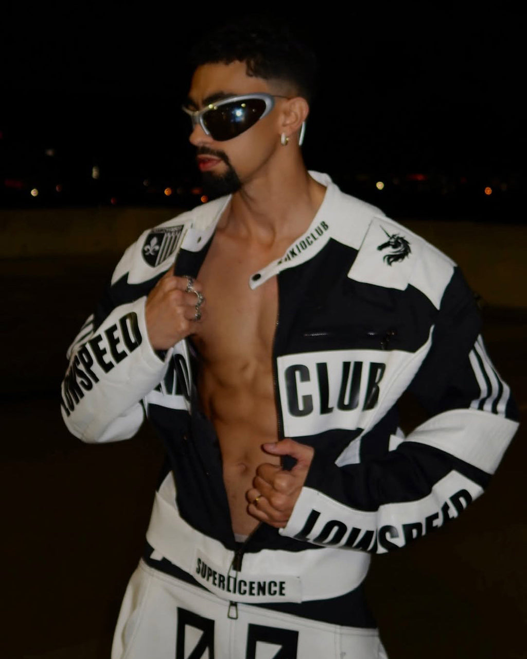 Racing Style Graphic Oversized Jacket