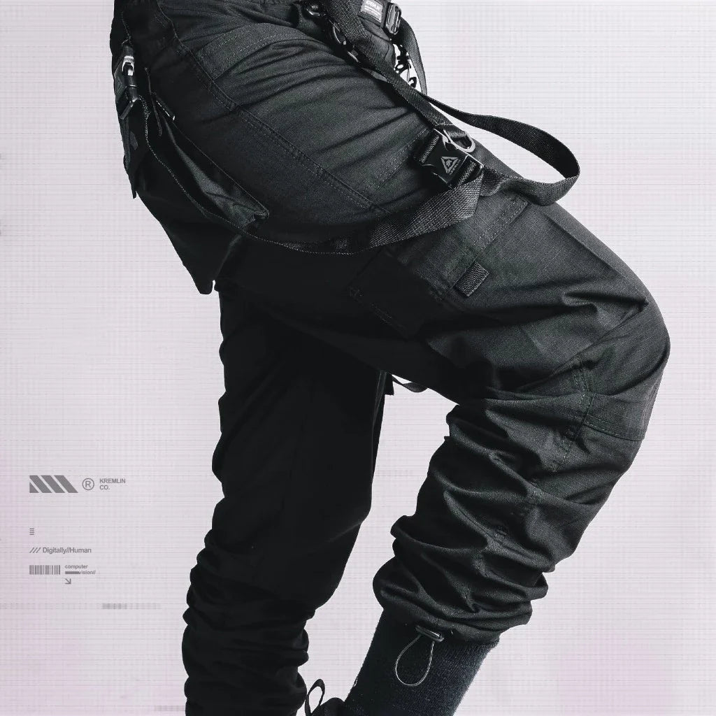 Techwear Black Cargo Pants