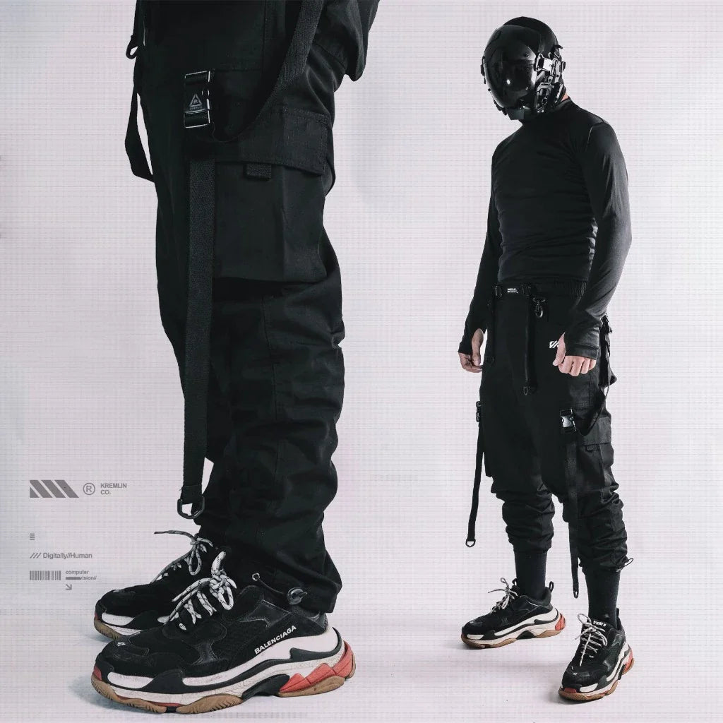 Techwear Black Cargo Pants
