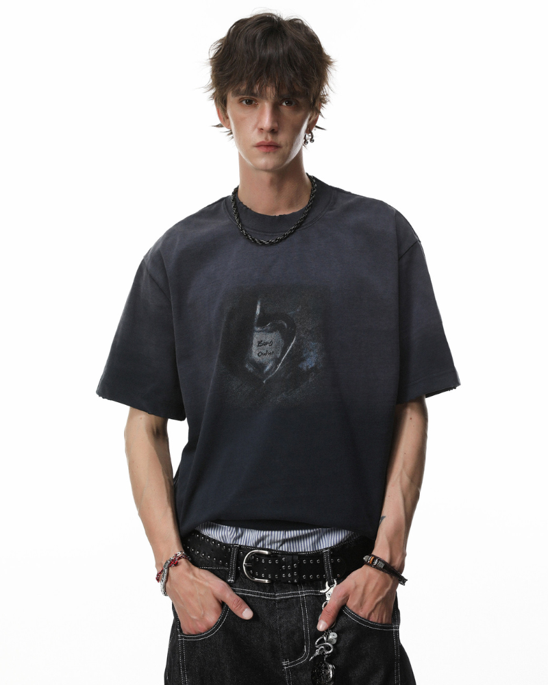 Techwear Vintage Distressed Graphic T-Shirt