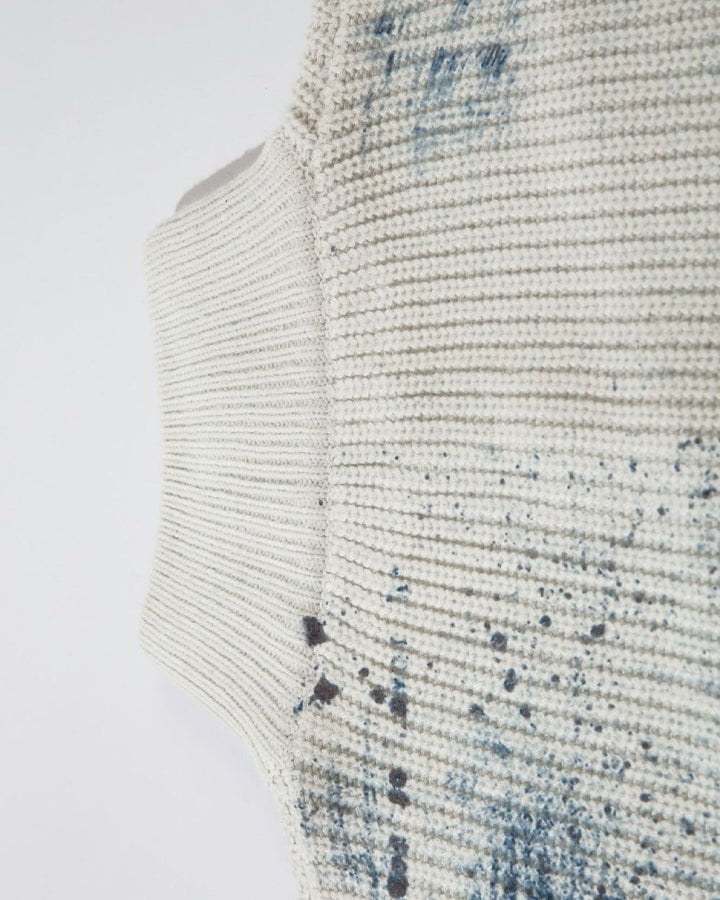Abstract Print Knitted Jacket